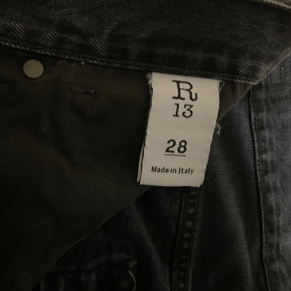 R13 Crossover Knee Length Women Shorts in Black - Picture 2 of 6